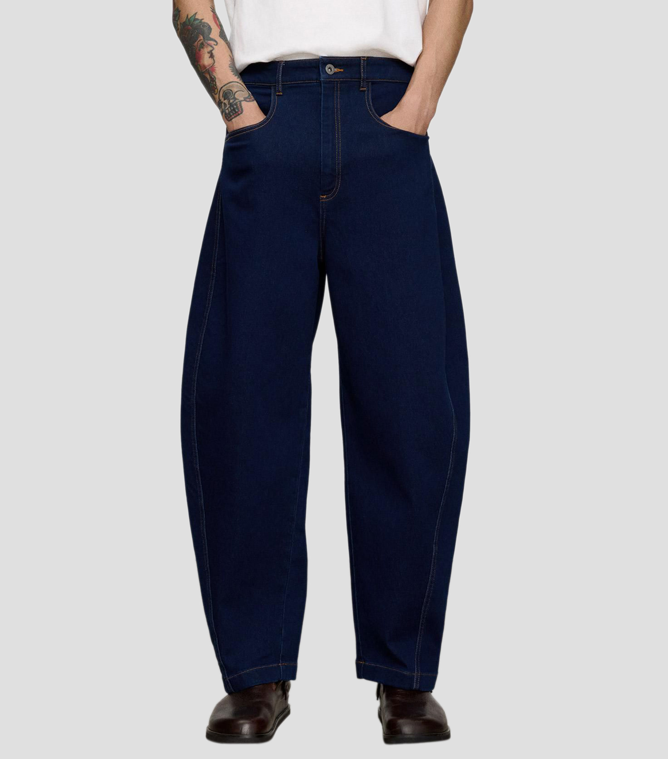 Jeans barrel amplio Hombre